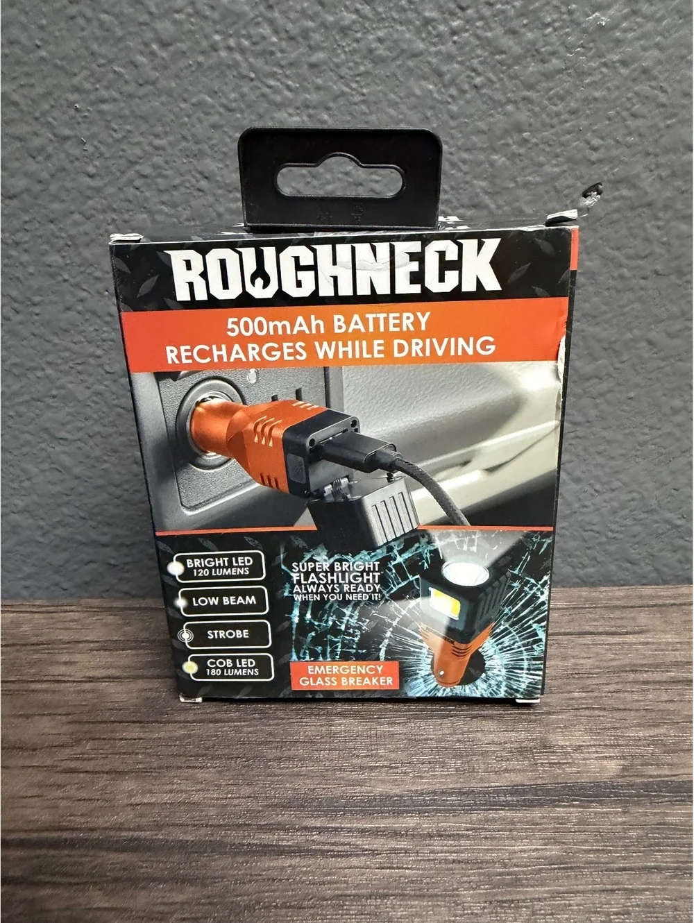 Roughneck USB Car Charger LED Multi-Tool Emergency Glass Breaker Flashlight New